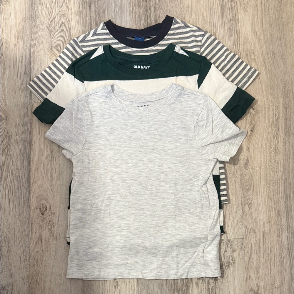 Old Navy Kids Short Sleeve Tees - Gray, Green, and White